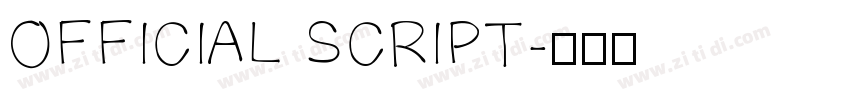 OFFICIAL SCRIPT字体转换